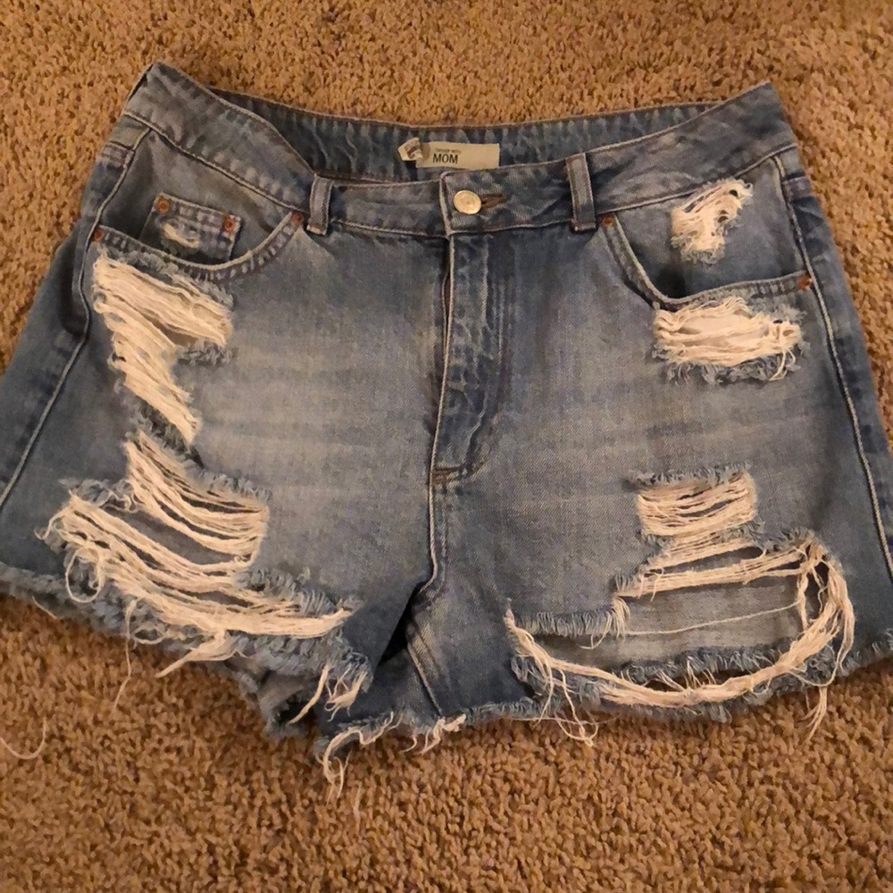 Topshop Denim Moro Mom Shorts